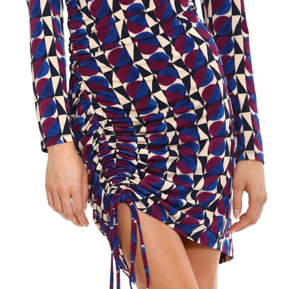 NWT Donna Morgan For Maggy London Juna Geo Print In Cream And Blue - Picture 6 of 7